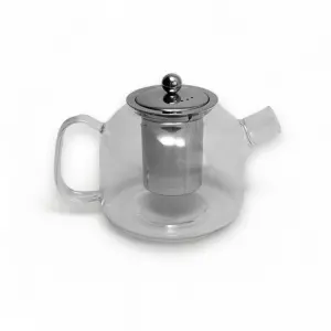Tekanna i glas med tesil - 1L - www.frokenfraken.se