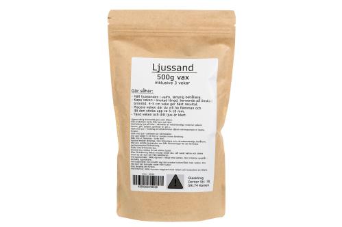 Ljussand - Vit/Snö - Tillverka egna ljus - www.frokenfraken.se