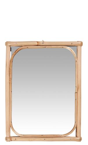 Spegel med Bambukant - 20,5 X 1,5 X 26,5 CM - www.frokenfraken.se