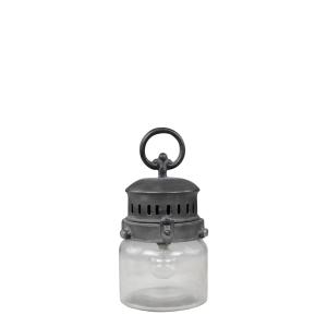 Fransk ladugårdslykta med glödlampa och timer - 22 x Ø11 cm - www.frokenfraken.se