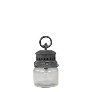 Fransk ladugårdslykta med glödlampa och timer - 22 x Ø11 cm - www.frokenfraken.se