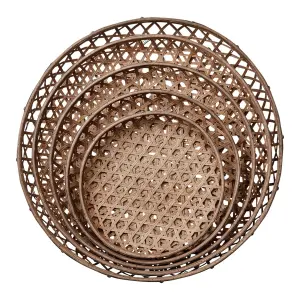 Brickor - set om 5 - Natur - Ø43 x 9 cm - www.frokenfraken.se