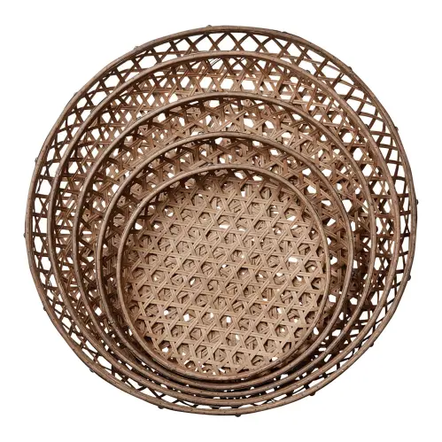 Brickor - set om 5 - Natur - Ø43 x 9 cm - www.frokenfraken.se