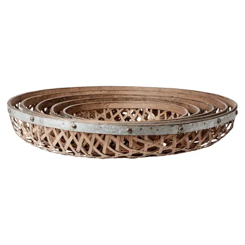 Brickor - set om 5 - Natur - Ø43 x 9 cm - www.frokenfraken.se