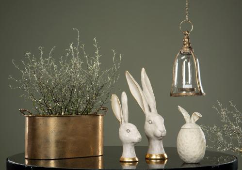 Hare - Vit/Guld - XL - 12 x 27 cm - www.frokenfraken.se