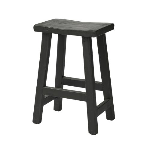 Barstol - Pall - Rustik Trä - Svart - 2-pack - 64 cm - www.frokenfraken.se