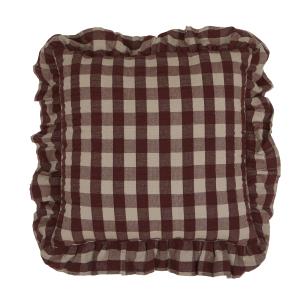 Kuddfodral - LISA - VINRÖD - 48x48 cm - www.frokenfraken.se