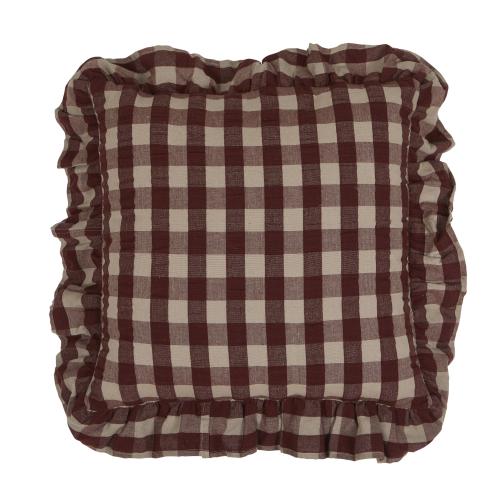 Kuddfodral - LISA - VINRÖD - 48x48 cm - www.frokenfraken.se