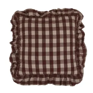 Kuddfodral - LISA - VINRÖD - 48x48 cm - www.frokenfraken.se