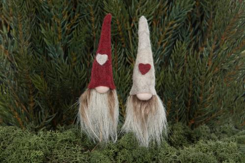 Tomtar på stick - 2-pack - Röd/Creme - www.frokenfraken.se