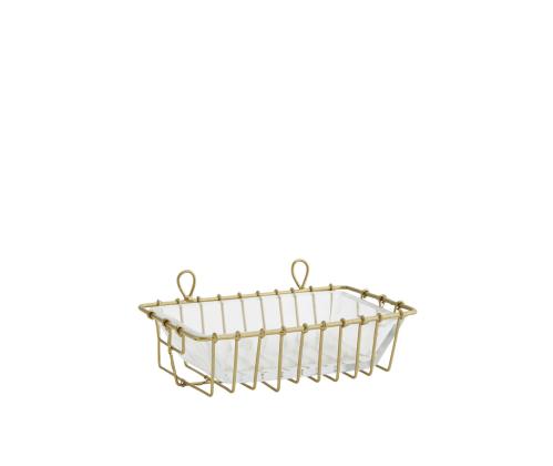 Hängande tvålkopp - Mässing & Glas - 15 x 10,5 x 5,5 cm - www.frokenfraken.se