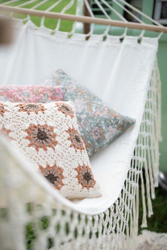 Kuddfodral - FREJA - PEACH - 45 X 45 CM - www.frokenfraken.se