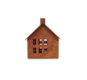 Ljuslykta - Hus - Rost - 11 x 15 cm - www.frokenfraken.se