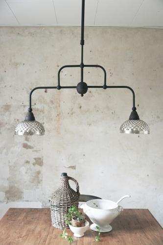 Taklampa - Dubbel - Fattigmanssilver - 92 cm - www.frokenfraken.se