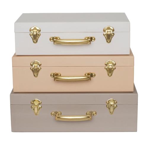 Koffert - Beige - 34 x 10 x 25 cm - www.frokenfraken.se