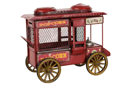 Popcornvagn - Metall/Röd - 30 x 16 x 25 cm - www.frokenfraken.se