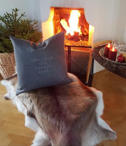 Kuddfodral - Fjällvind gör tanken klar - Mörkgrå - 50 x 50 cm - www.frokenfraken.se