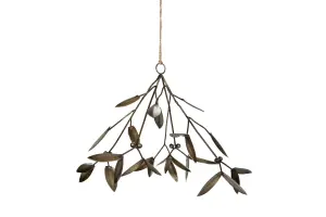 Mistel - Juldekoration - Antik Mässing/Metall - 30 x 19 cm - www.frokenfraken.se