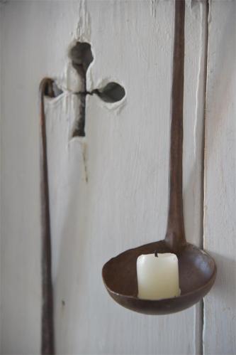 Slev - slev i gammal stil metall - ca 31 cm - www.frokenfraken.se