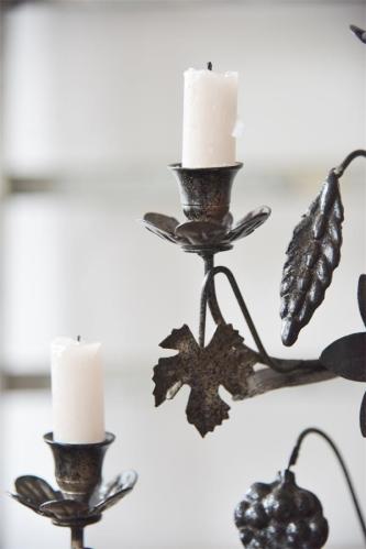 Ljusstake - Church candle stick - Dark metal - 45 cm - www.frokenfraken.se