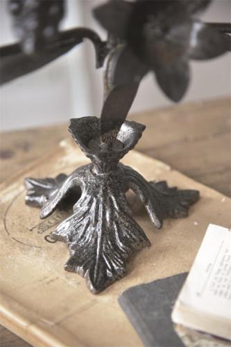 Ljusstake - Church candle stick - Dark metal - 45 cm - www.frokenfraken.se