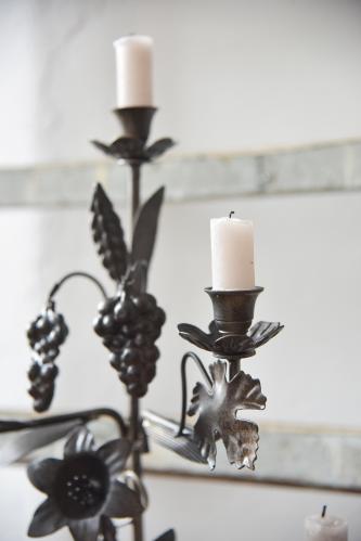 Ljusstake - Church candle stick - Dark metal - 83 cm - www.frokenfraken.se