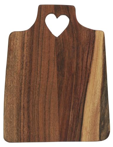 Skärbräda med Hjärta acaciaträ - 20 X 15 X 1,5 CM - www.frokenfraken.se