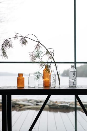 Glasflaska - Rustik - Klar - 2 ST - 13 cm, 10 cm - www.frokenfraken.se