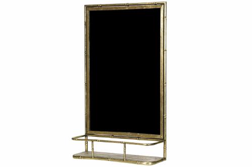 Spegelhylla Metall Bambu Mässing - 35 x 12 x 58 cm - www.frokenfraken.se