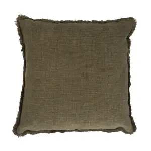 Kuddfodral - DANNY - OLIV - 45 X 45 CM - www.frokenfraken.se