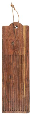 Skärbräda med randig oljad acaciaträ - 48 X 15 X 1,5 CM - www.frokenfraken.se