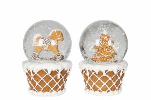 Snöglob - Pepparkaka - 1 st - 10 cm - www.frokenfraken.se