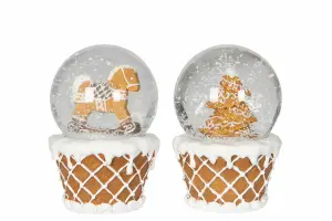 Snöglob - Pepparkaka - 1 st - 10 cm - www.frokenfraken.se