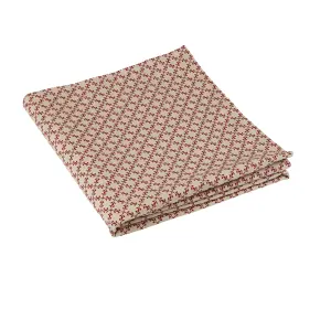 Duk - INES - LIN/RÖD - 140 X 250 CM - www.frokenfraken.se