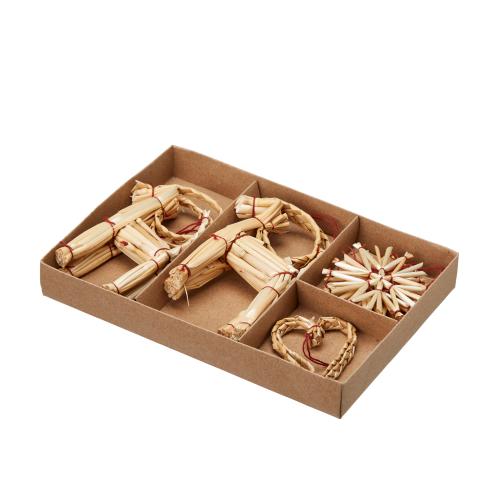 Julkulor - Halmfigurer - 10 st - 6-10 cm - www.frokenfraken.se