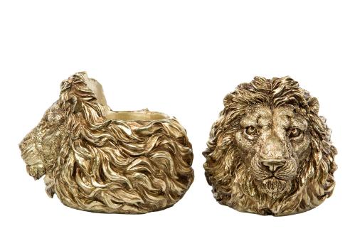 Ljusstake - Lion Blockljus - Guld - 18 cm - www.frokenfraken.se