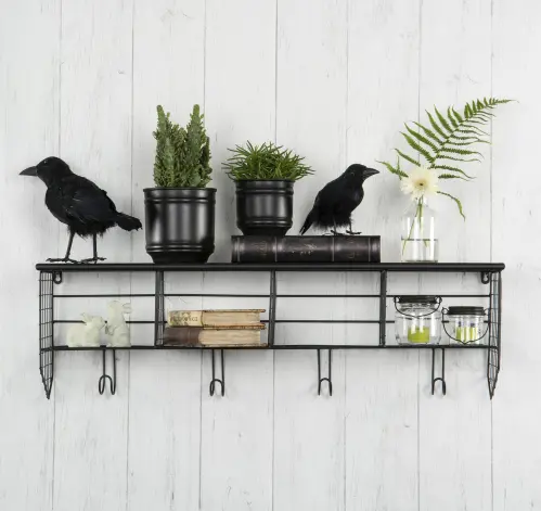 Vägghylla eller Hatthylla - Svart Industri - 82 cm - www.frokenfraken.se