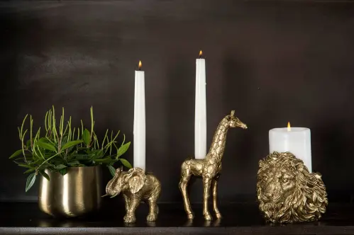 Ljusstake - Elefant Guld - 14 cm - www.frokenfraken.se