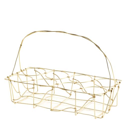 Trådkorg för 8 glas - Guld - www.frokenfraken.se