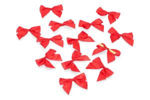 Hänge - Rosett - Satin - Röd - 1st - 7 x 8 cm - www.frokenfraken.se