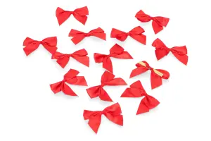 Hänge - Rosett - Satin - Röd - 1st - 7 x 8 cm - www.frokenfraken.se