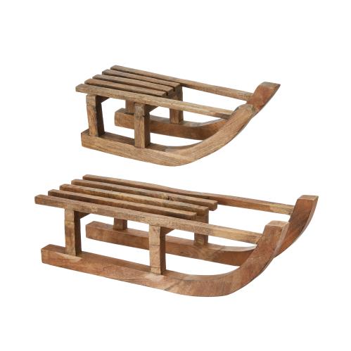 Släde - Trä - 2 Storlekar - 63 cm, 23 cm - www.frokenfraken.se