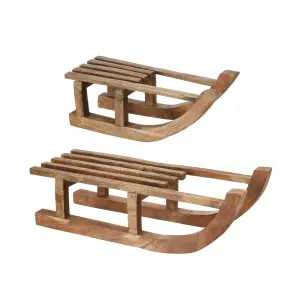 Släde - Trä - 2 Storlekar - 63 cm, 23 cm - www.frokenfraken.se