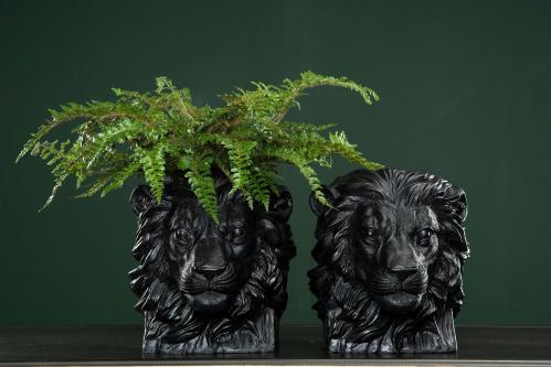 Kruka - Big Lion - Svart/Brun - 27 x 24 x 26 cm - www.frokenfraken.se