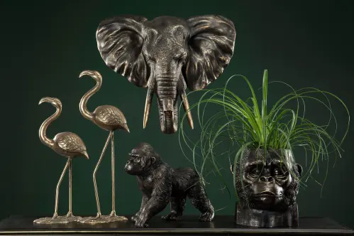 Kruka - Big Gorilla - Svart/Brun/Guld - 27 x 26 x 29 cm - www.frokenfraken.se