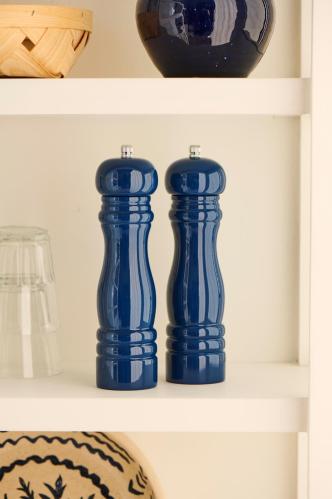 Salt/pepparkvarn - indigo blå - 2 st - 21,5 cm - www.frokenfraken.se