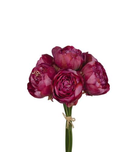 Pionbukett - Cerise - 30 cm - www.frokenfraken.se