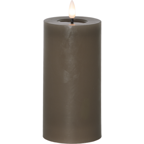Batteriljus - LED Blockljus Flamme Flow - Mullvad - 17,5 x Ø7,5 cm - Timer - www.frokenfraken.se
