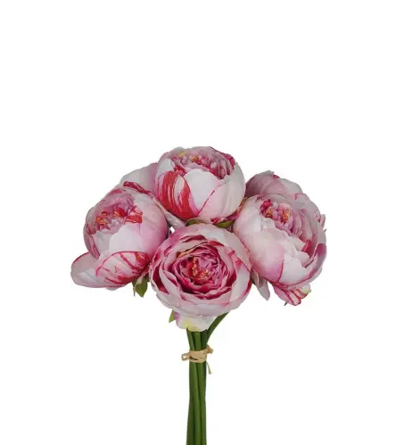 Pionbukett - Rosa - 30 cm - www.frokenfraken.se