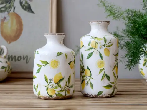 Kruka - Vas - Citron - Ø10 x H17 cm - www.frokenfraken.se